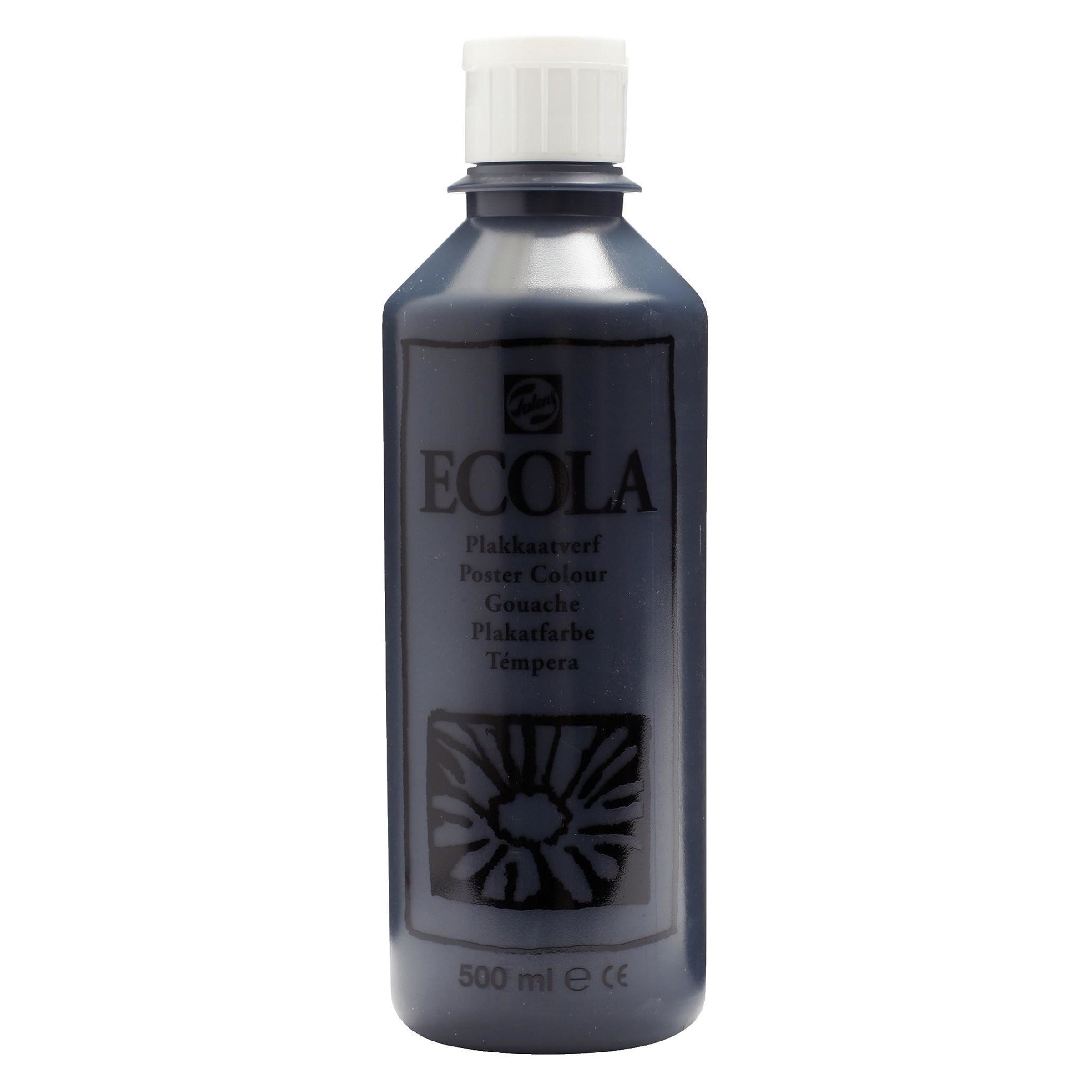 Talens ECOLA Plakkaatverf Fles 500 ml Zwart - 700 Talens ECOLA Plakkaatverf Fles 500 ml Zwart - 700