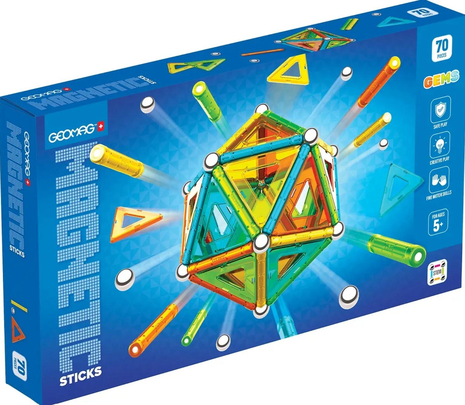Geomag Magnetic Sticks Gems 70 delig