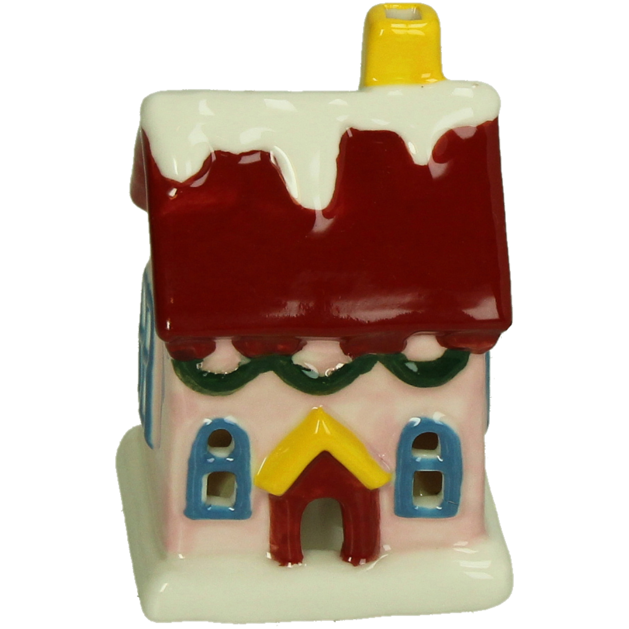 Boomhanger LED Huis 5.8x5x8.4 cm - Porselein