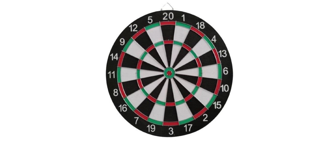 Paper Dartbord 46 cm met 6 darts van 18 gram