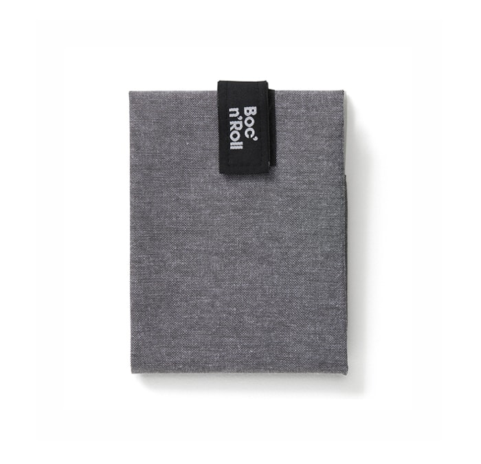 Boc'n'Roll Lunchwrap Herbruikbaar Nature Black - 54x32 cm - Opgevouwen 11x15 cm - by Roll'eat