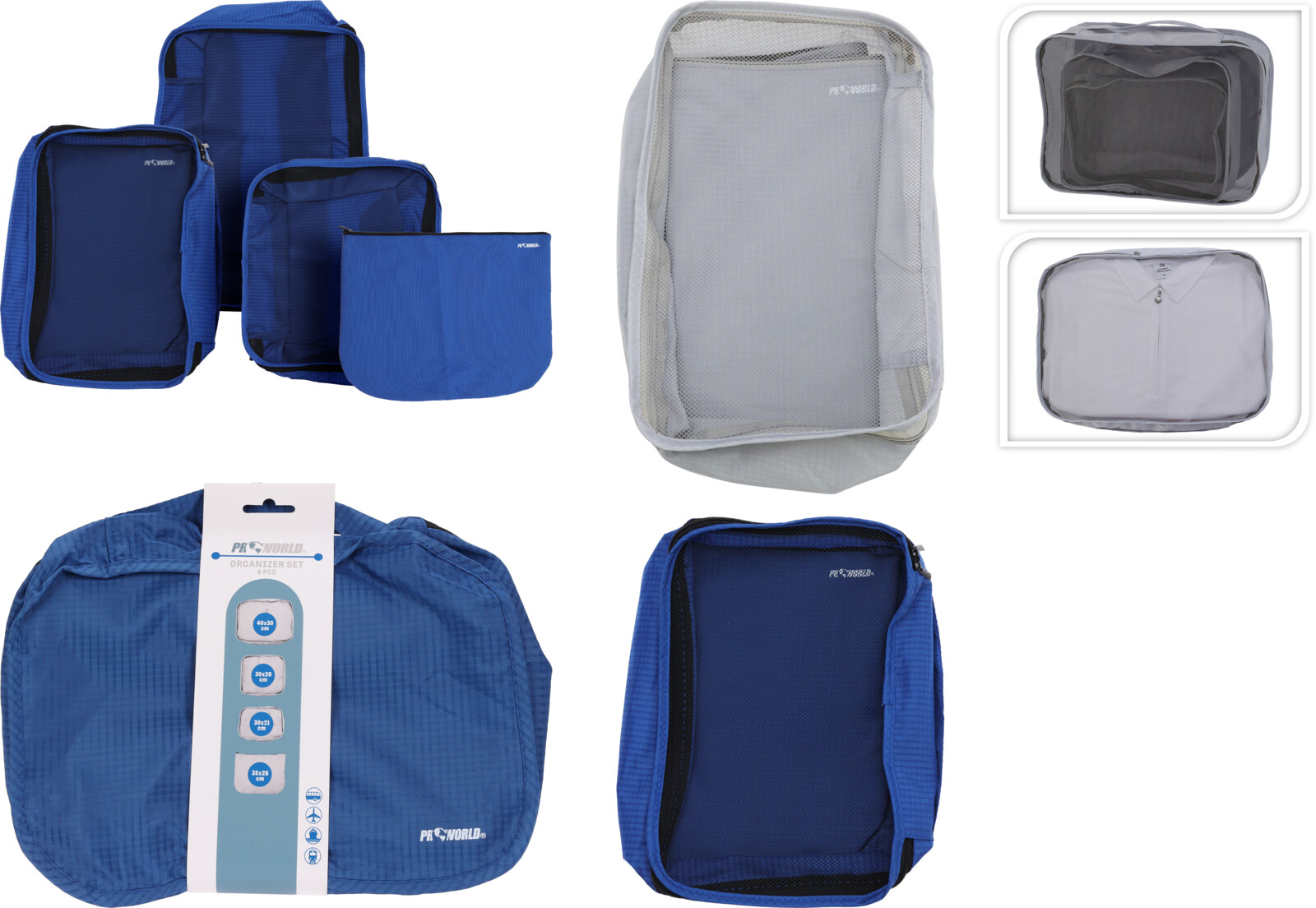 Organizer set 4 stuks - Verschillende Groottes in Set - assorti - prijs per set - Packing Cubes