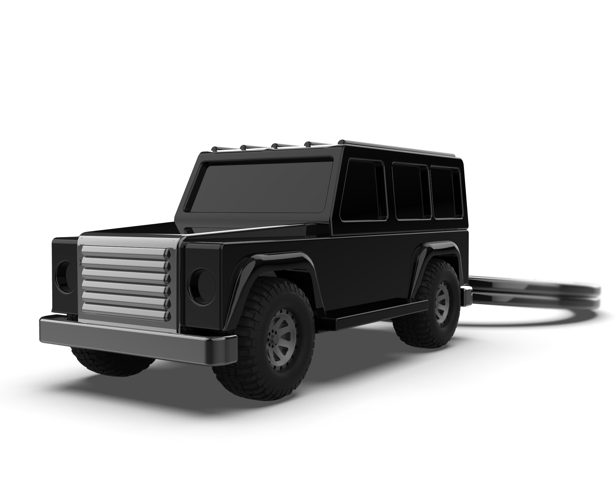 Chocli Sleutelhanger 4x4 Off Road Matt Chrome
