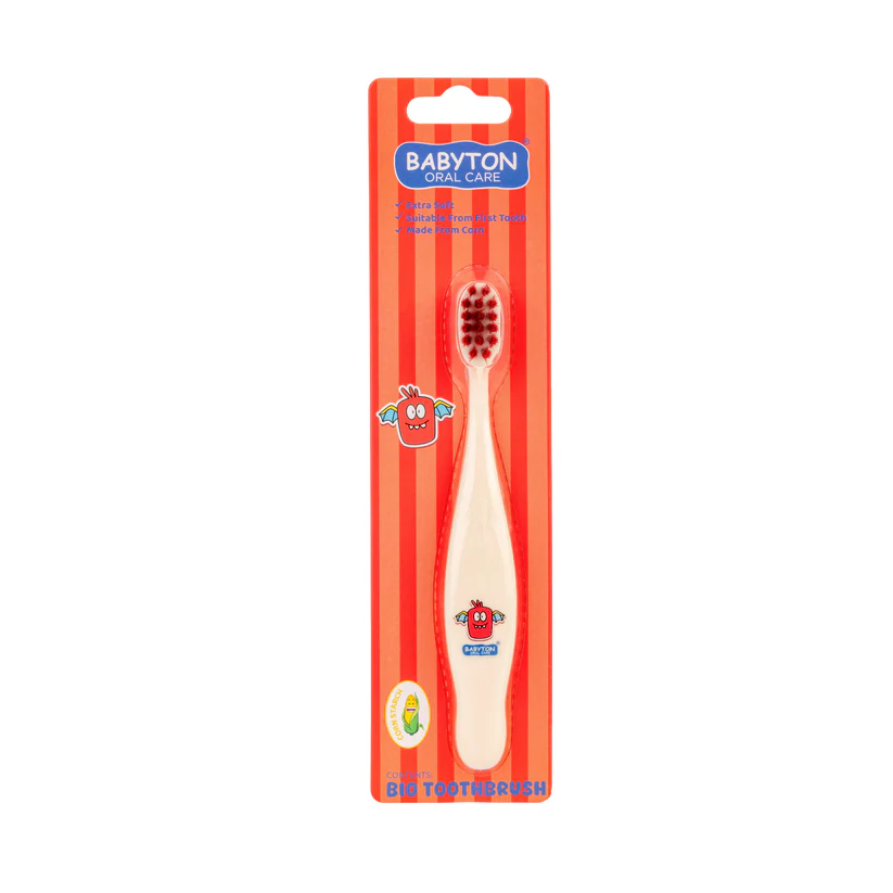 Babyton Bio Tandenborstel Rood Bubu