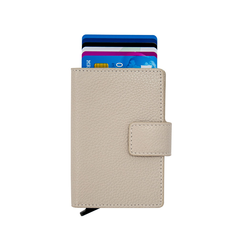 Figuretta Kaarthouder Beige Leder
