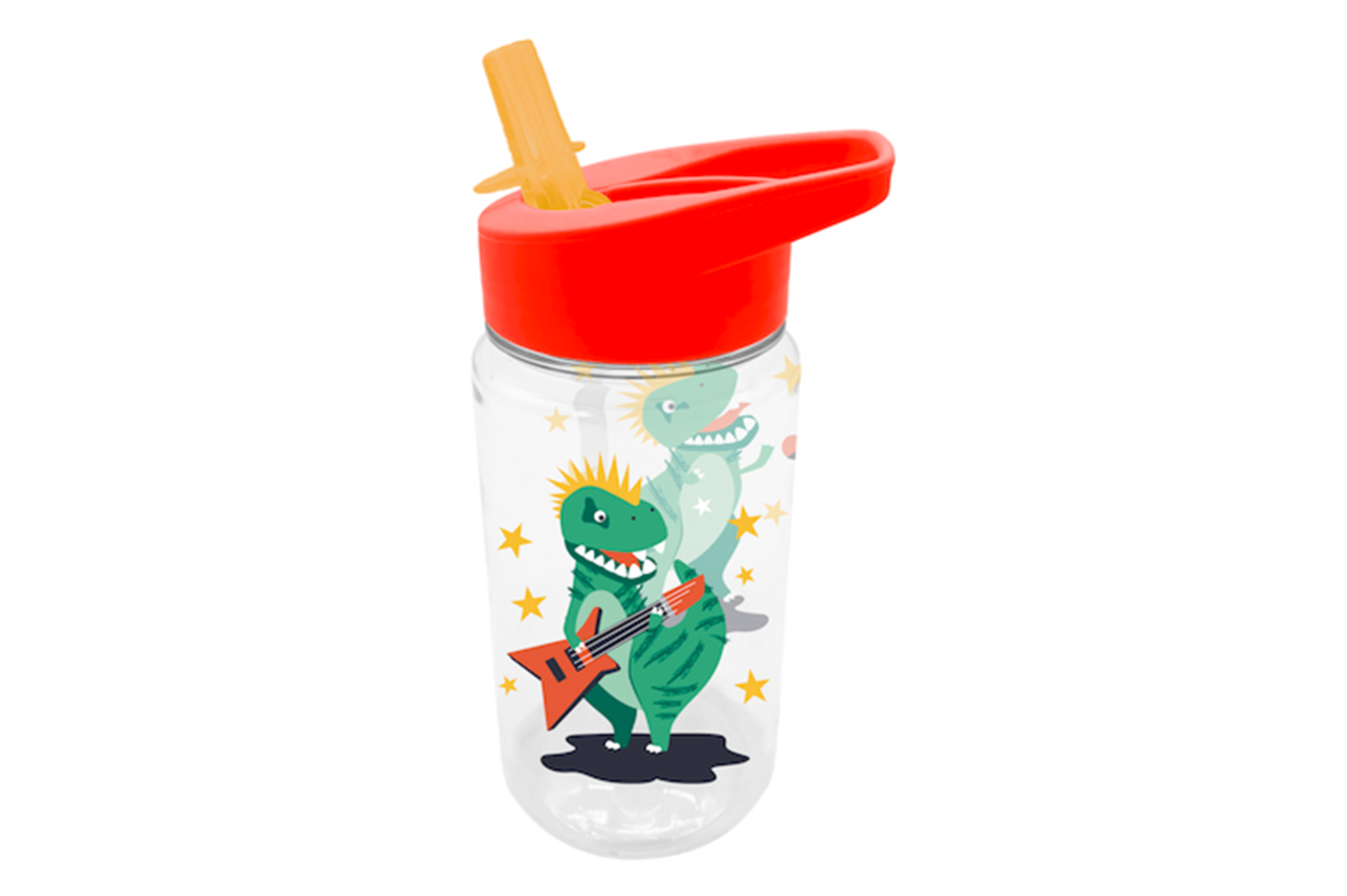 Day To Day Drinkfles Dino 450ml met Rietje - 7x16.3 cm
