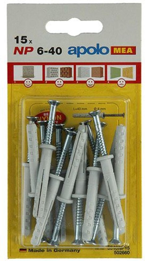 CELO Nylon Nagelpluggen NP 6X40 mm 15 stuks