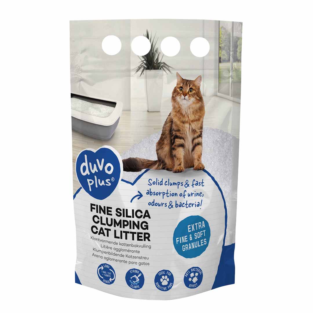 Duvoplus Kattenbakvulling Silica Premium Klontvormend 0.5-2 mm 16 l 6.08 kg Wit