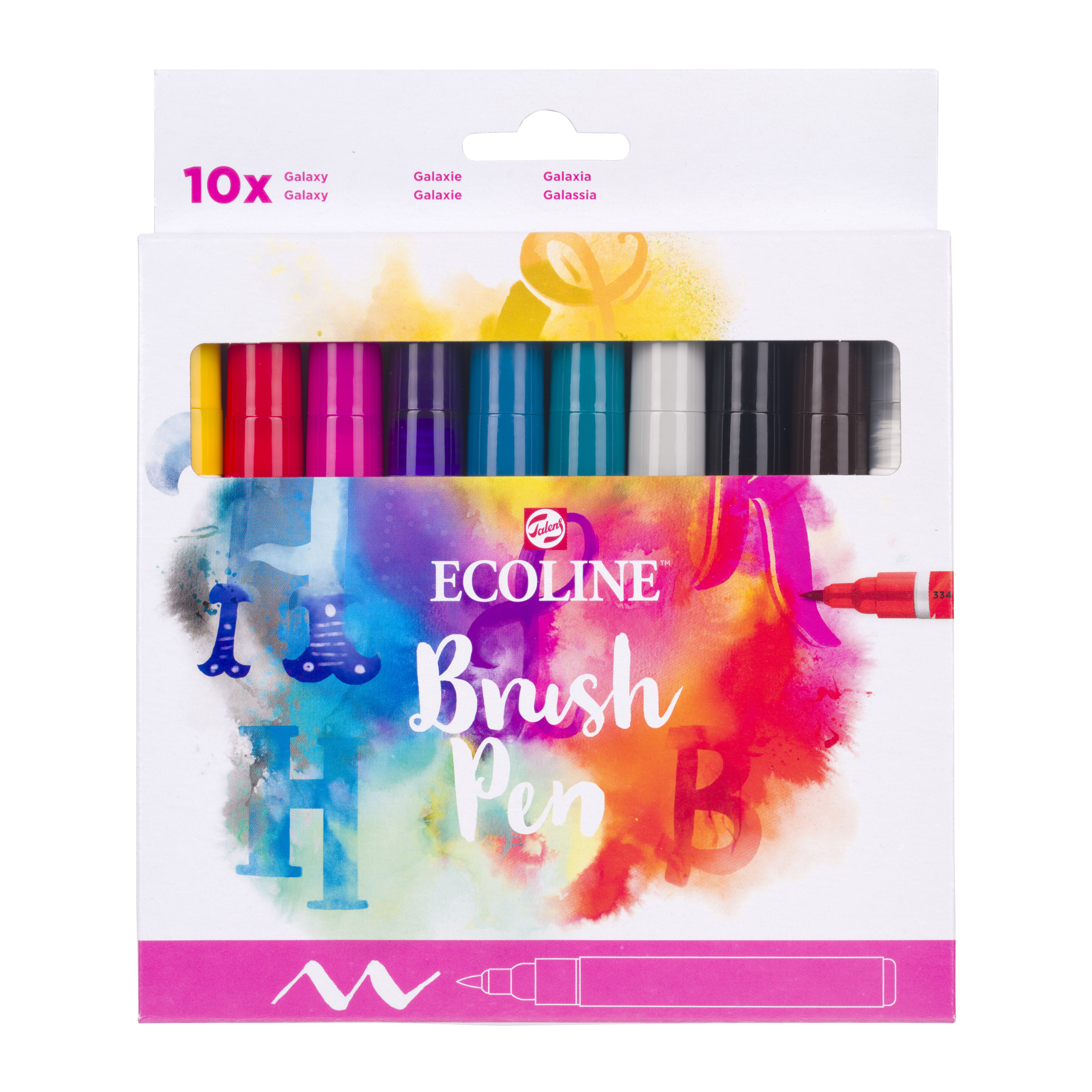 Talens Ecoline Brush Pen Set Handlettering - 10 stuks