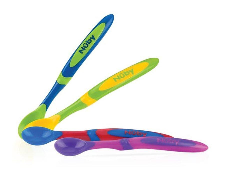 Nuby Lepeltjes Lange Handgreep 4 stuks +6 Maand