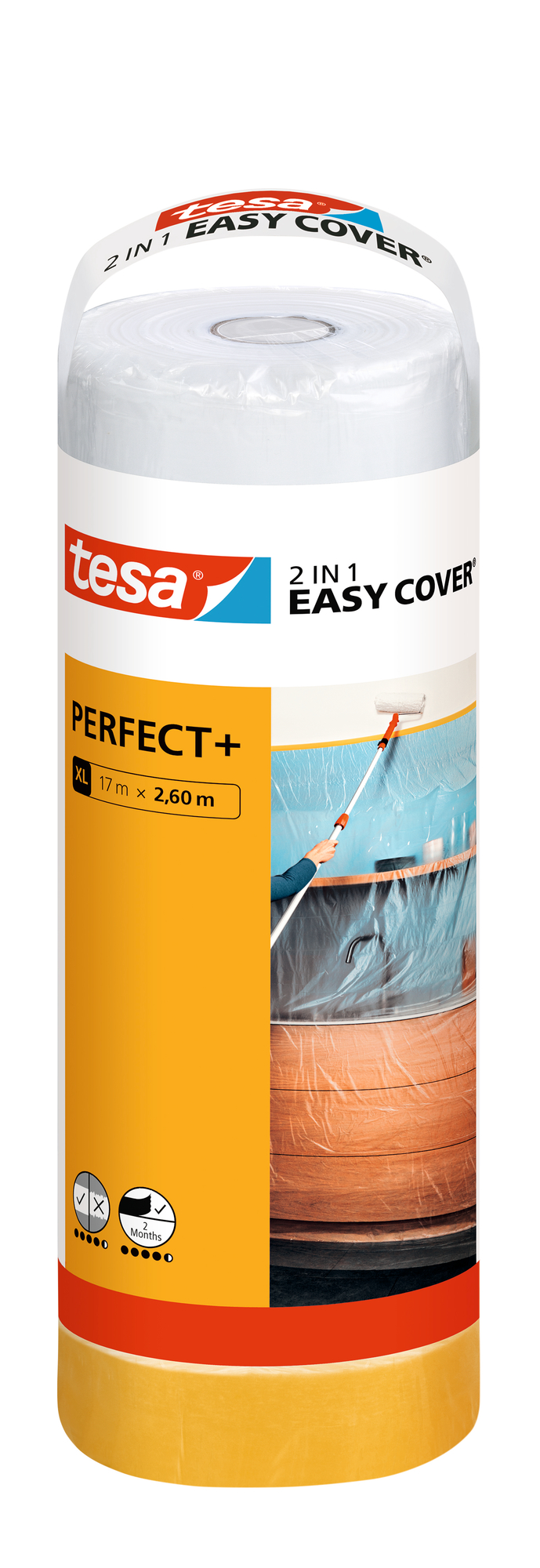 Tesa Easy Cover Perfect+ Afdekfolie Navulling XL 17 m x 2.6 m