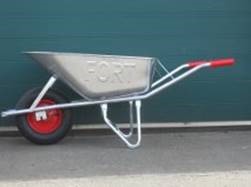 Fort Kruiwagen Ronde Neus Galvanisé 85 Liter Nylon Velg, 2 Ply Band