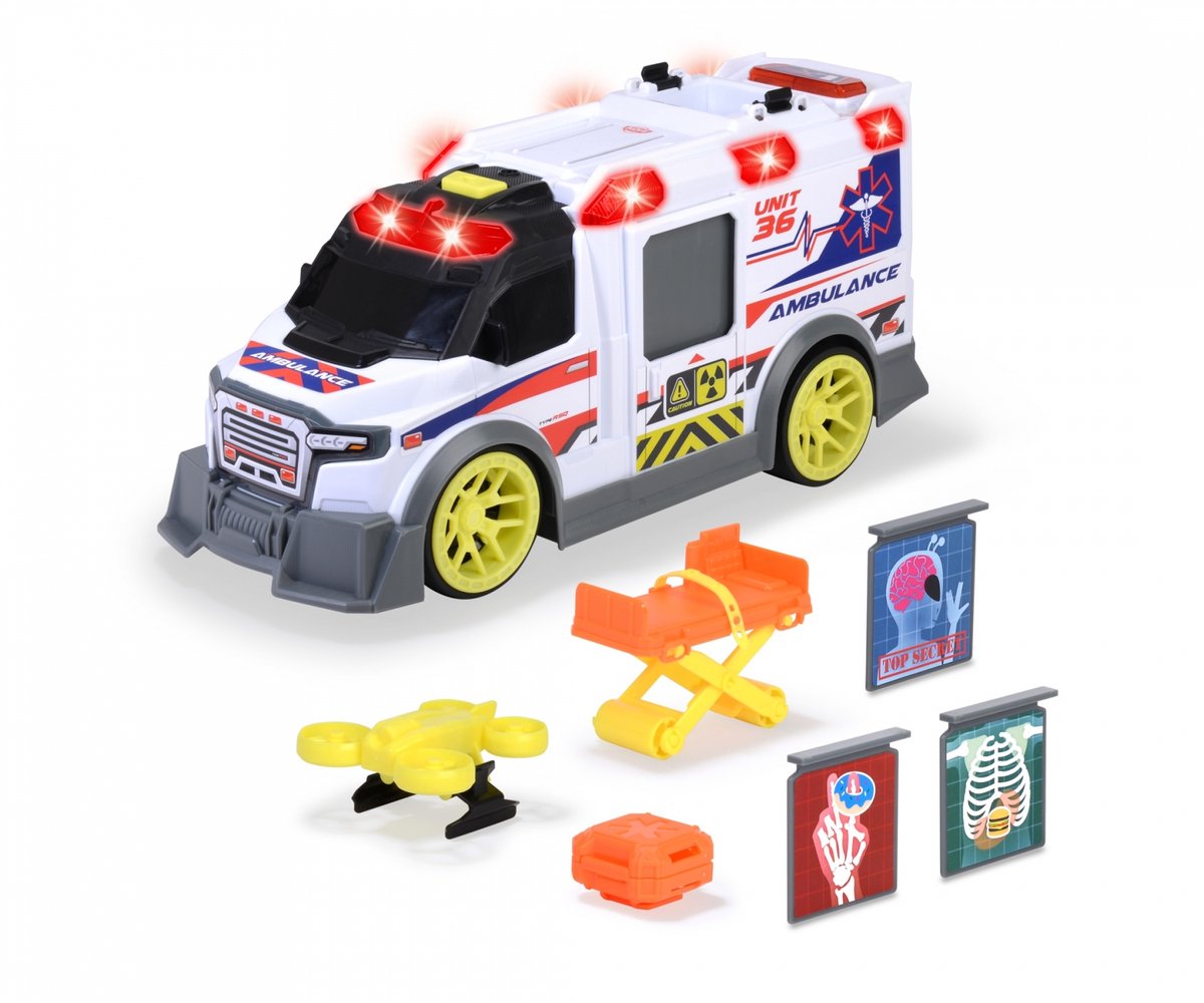 Ambulance  39 cm, met licht en geluid, ziekenwagen