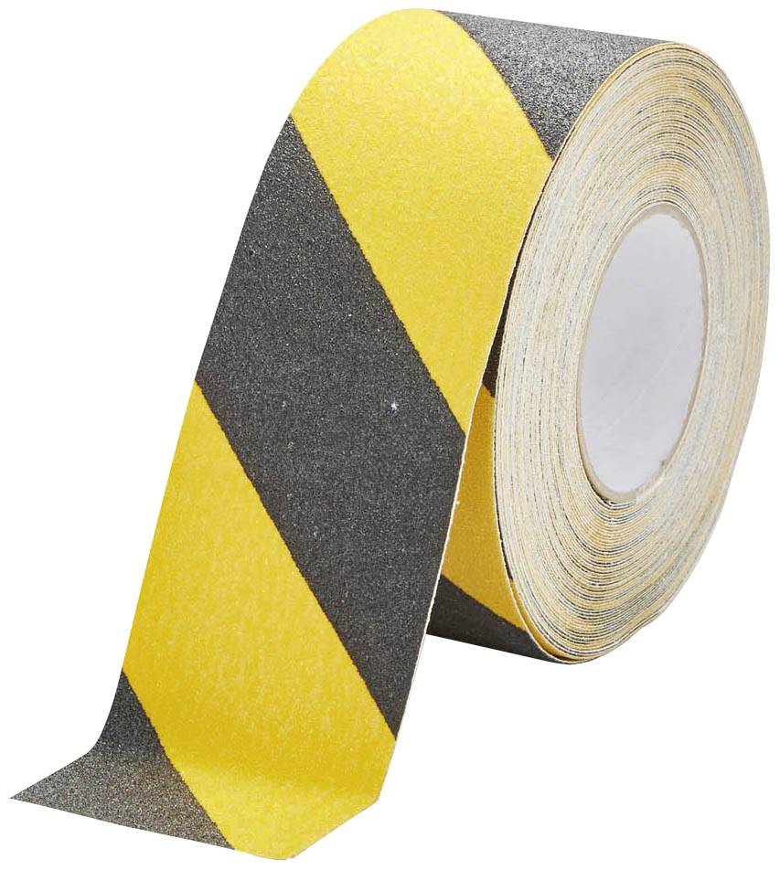 Durable Anti-Slip Tape Duraline Grip 75 mm x 15 m - Zwart-Geel