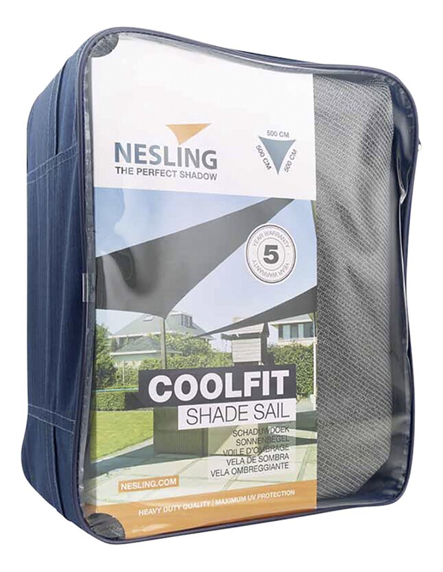 Nesling Coolfit Schaduwdoek Driehoek 5x5x5M - Antraciet