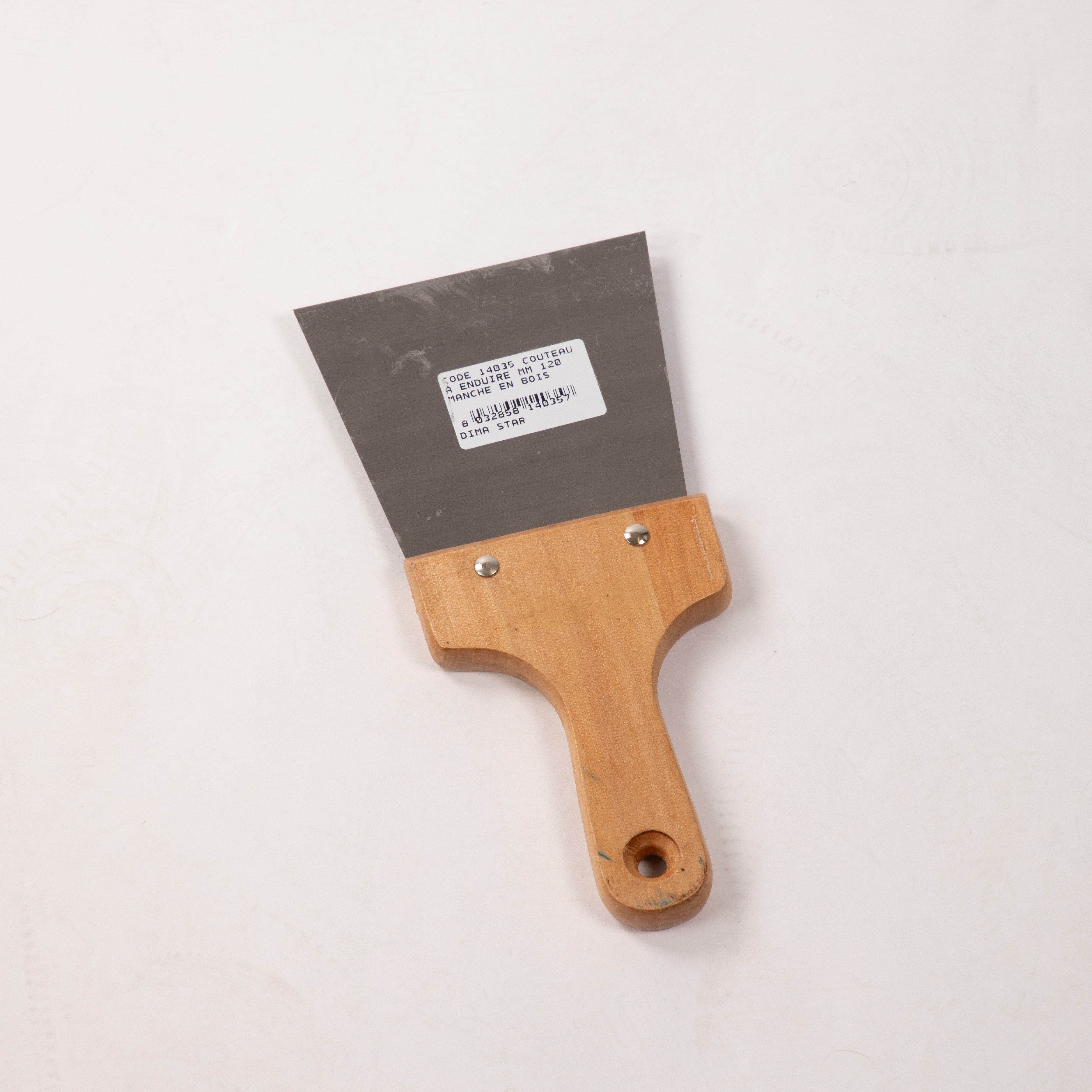 Dima Star Plamuurmes Breed 120 mm Houten Handvat