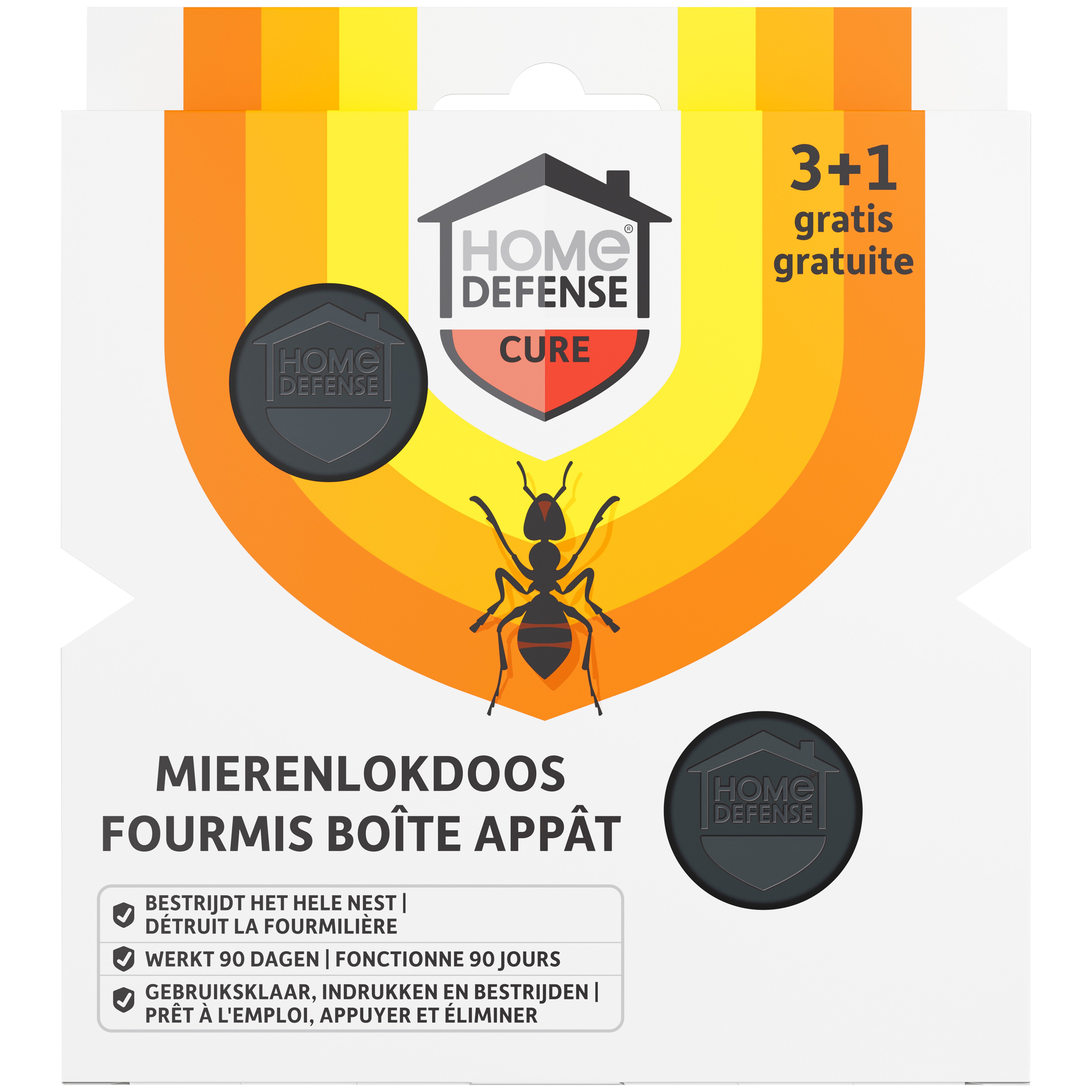KB Mierenlokdoos Home Defense 4 x 5g 3 + 1 Gratis