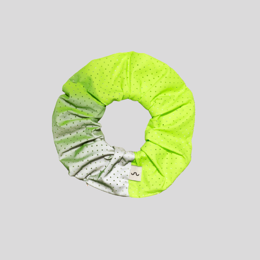 GoFluo Scrunchie Green Reflective