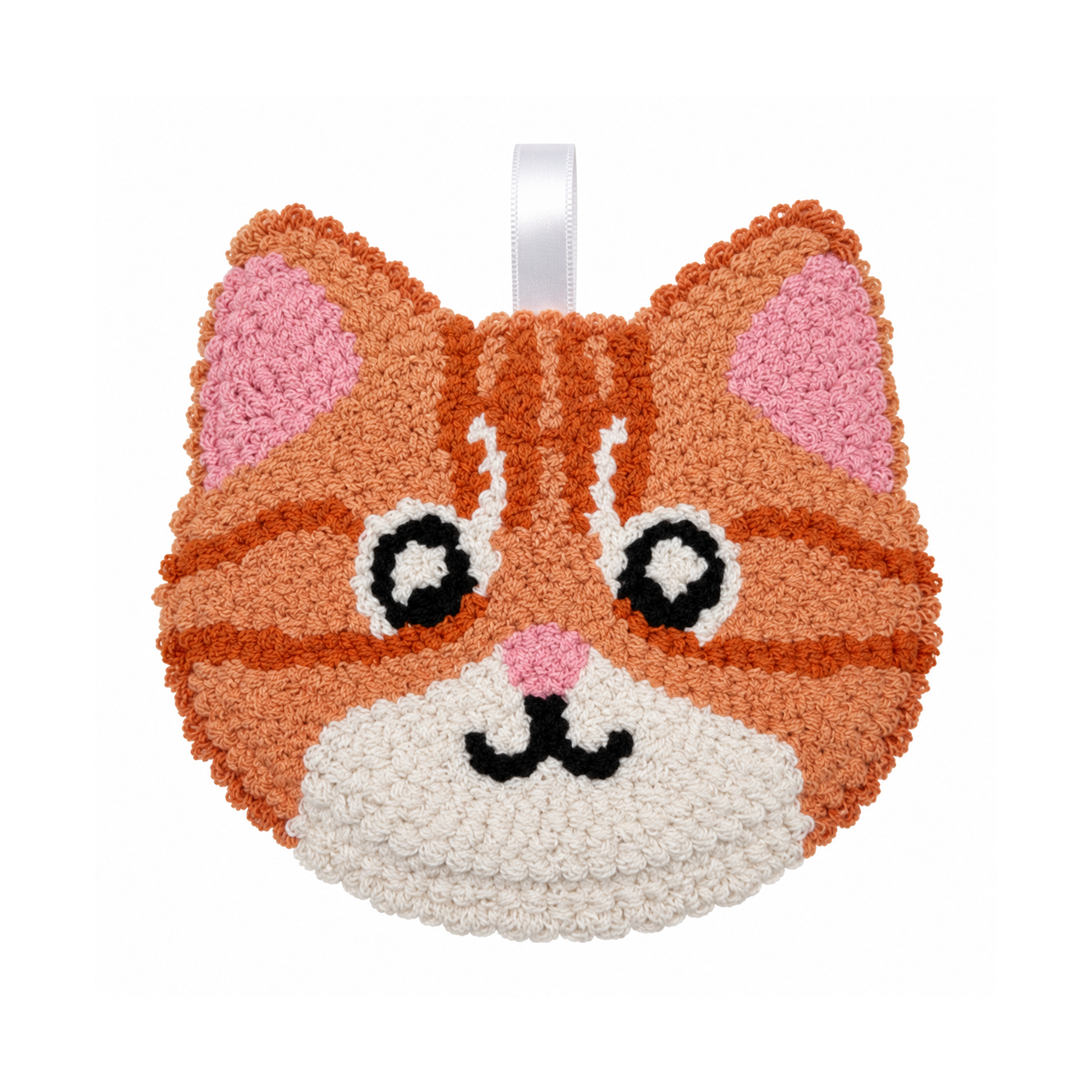Chez Milo Tufted Wall Coaster Ginger Tabby Cat 14.5x16 cm
