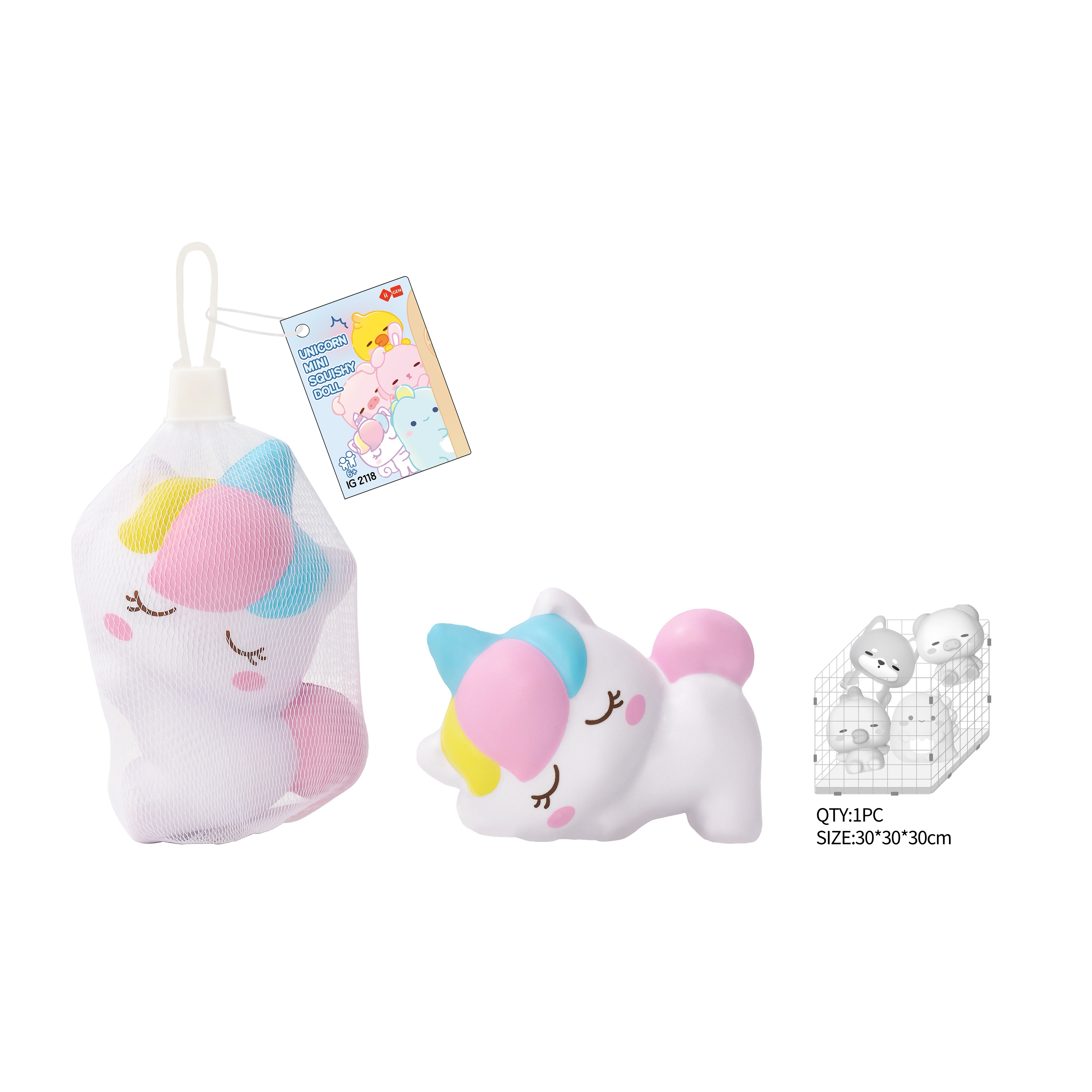 Lazy Stars Mini Squishy Unicorn 10x7x7 cm
