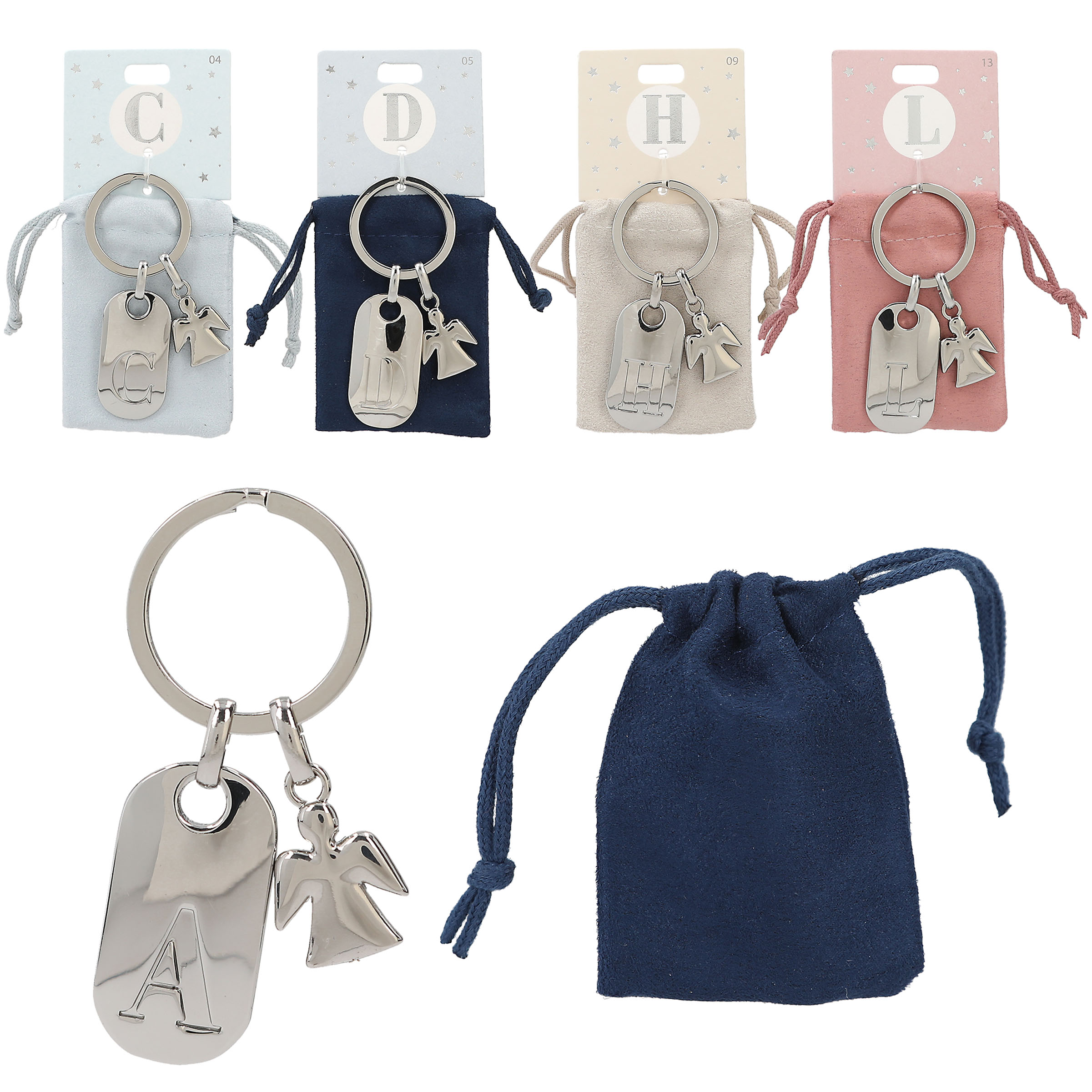 Letter Sleutelhanger met Beschermengel