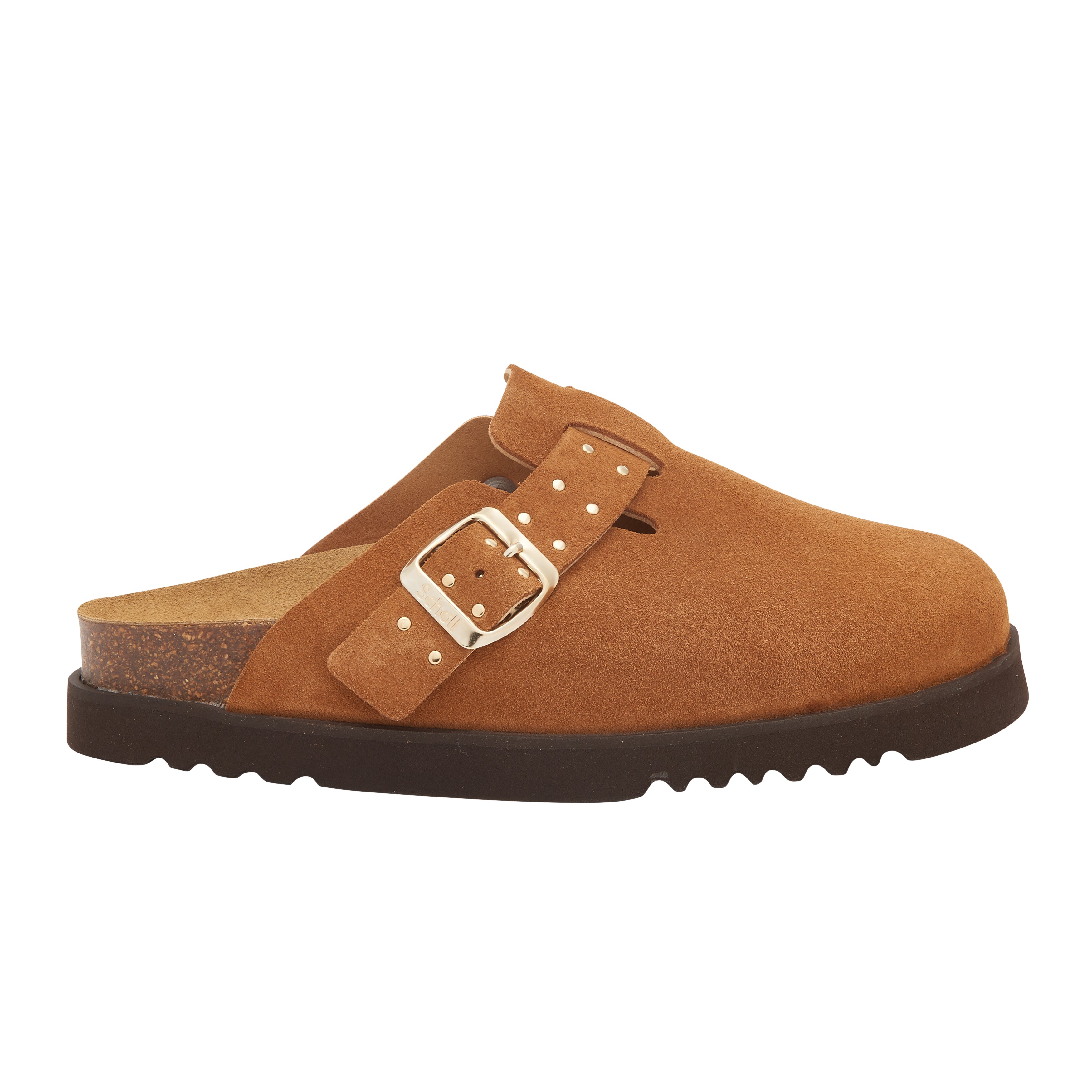 Scholl Muil Dames Benny Gesloten Studs Teddy Cognac - maat 38