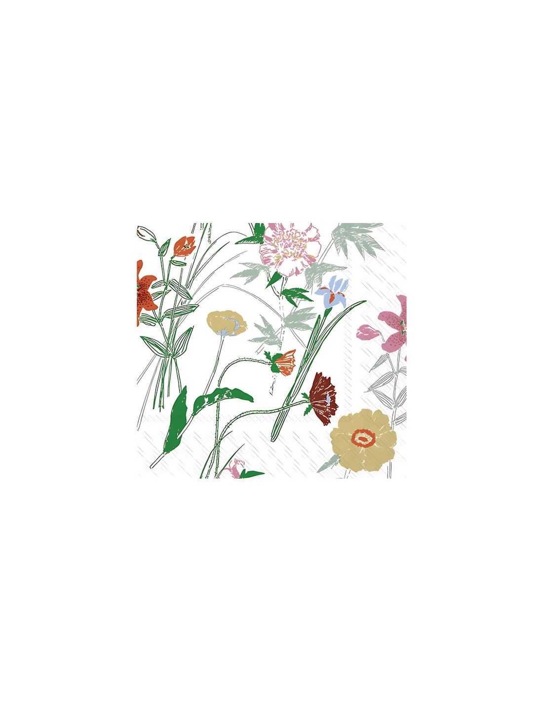 Ihr Cocktailservetten 25x25 cm 20 stuks Puutarhakutsut Groen