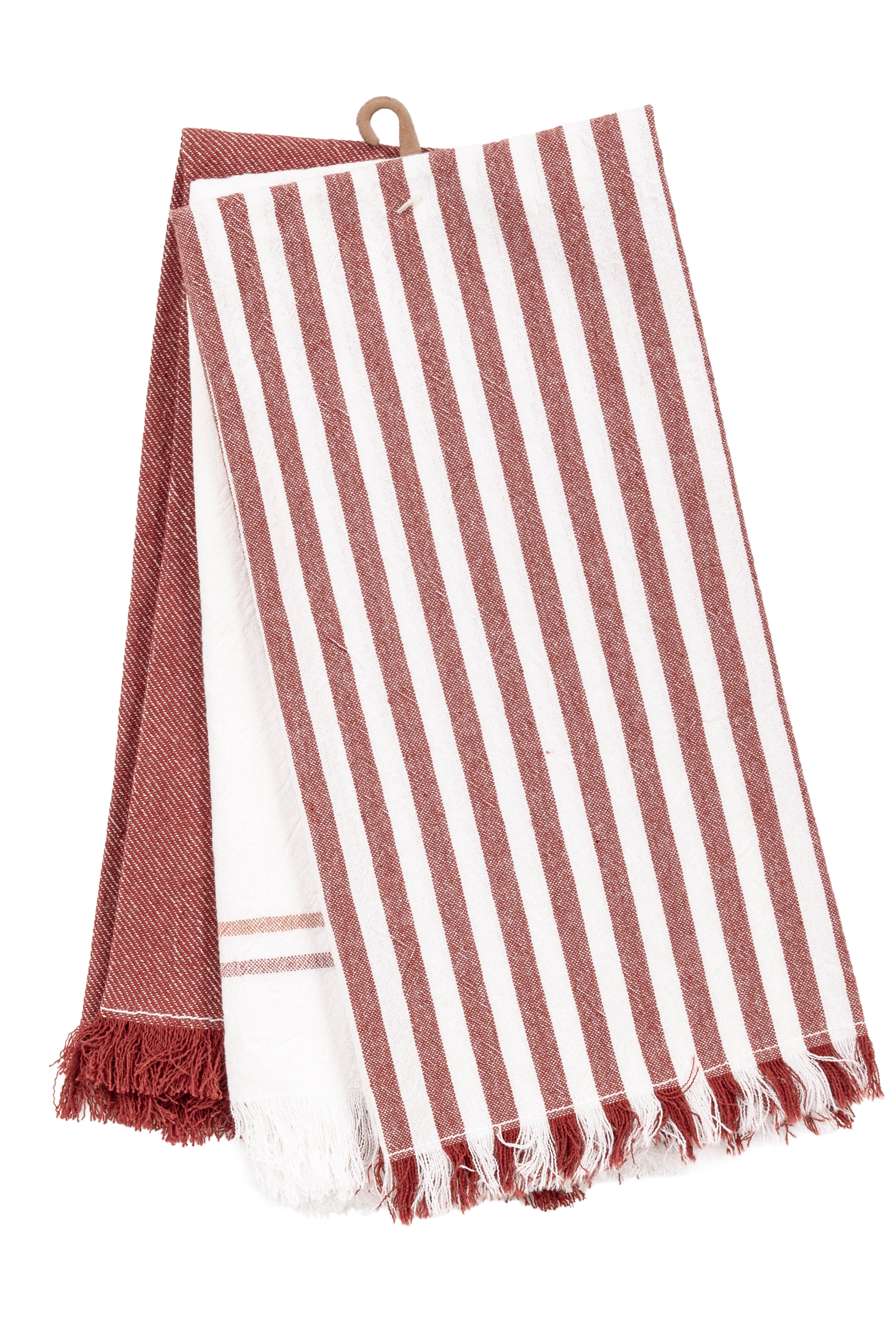 Tiseco Home Studio Keukenhanddoek Cavendish 50x70 cm Terracotta 3 stuks
