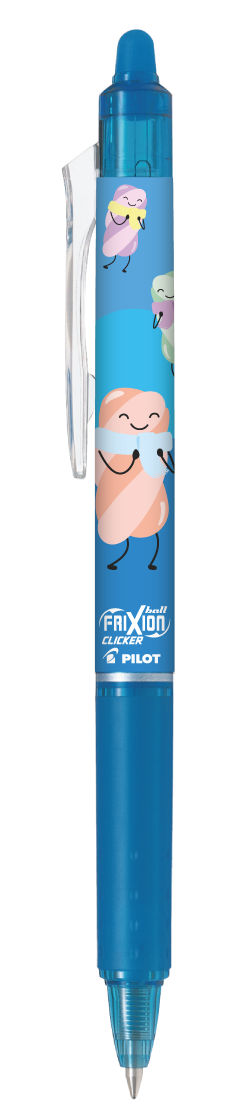Pilot FriXion Ball Clicker Sweet Paradise Uitwisbare Rollerball Lichtblauw Blauwschrijvend 0.7 mm