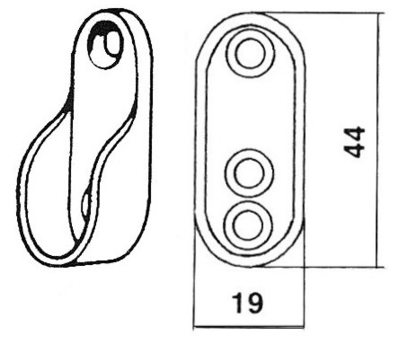 Pacostar Buisdrager voor Ovale Buis 44x20 mm 2 stuks