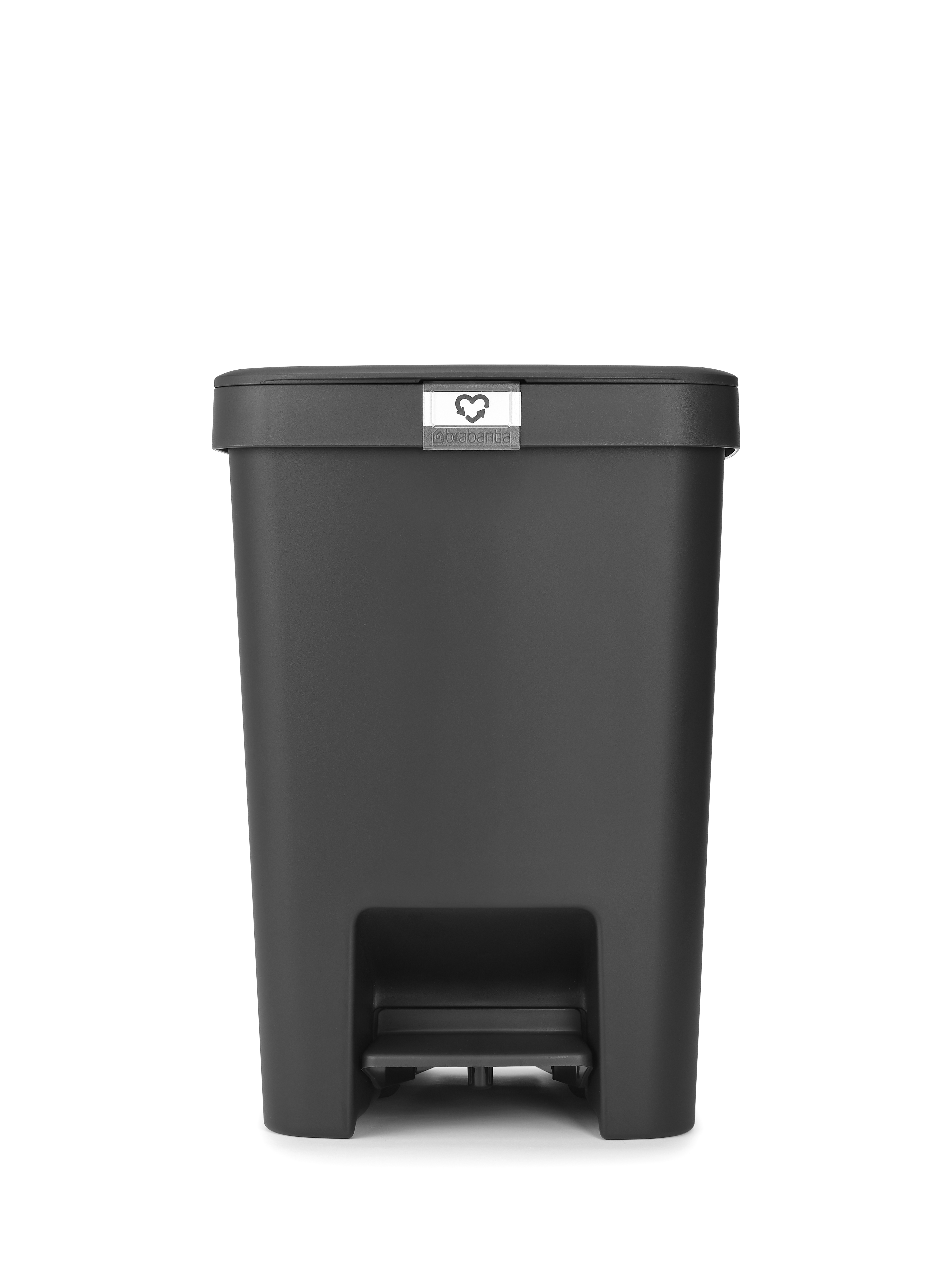Brabantia Pedaalemmer Stepup 25l Dark Grey Recycled Plastic - 35.2x28x40.9 cm