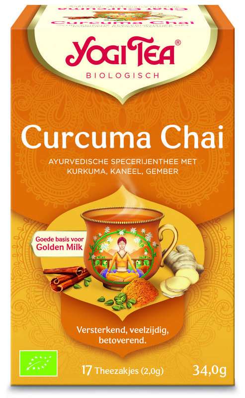 Yogi Tea Curcuma Chai Bio 17 Builtjes Kurkuma, Kaneel & Gember