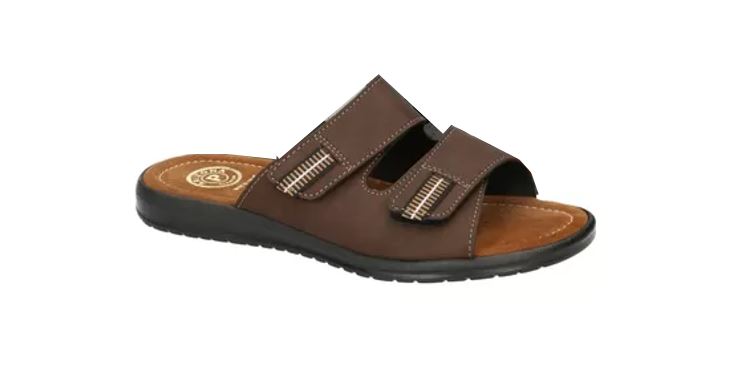 Arizona Slipper Heren 2 Velcro D Bruin maat 45