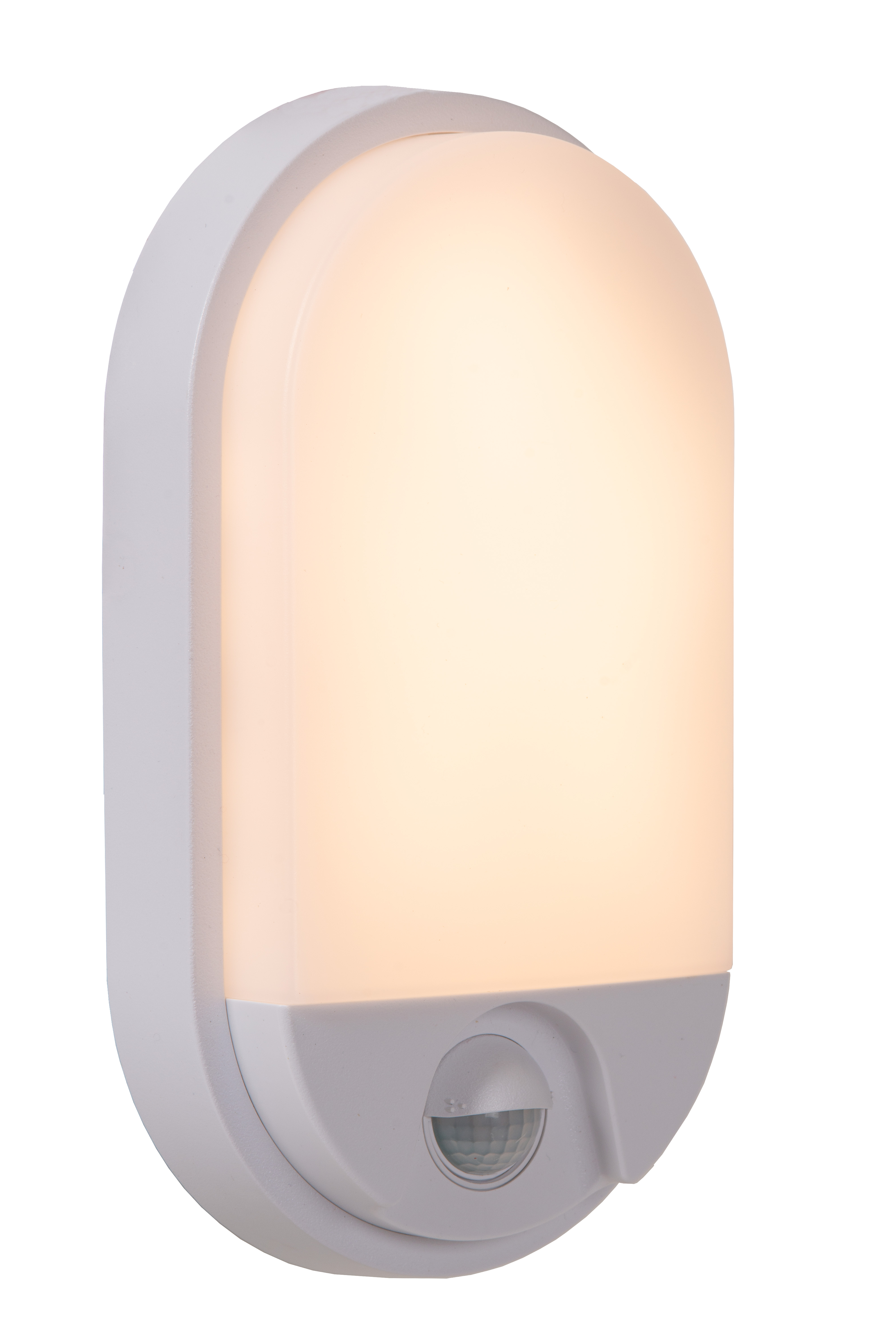 Lucide Hups IR Wandlamp Buiten Ovaal met Sensor Wit 1x 10W 950lm 3000K IP54