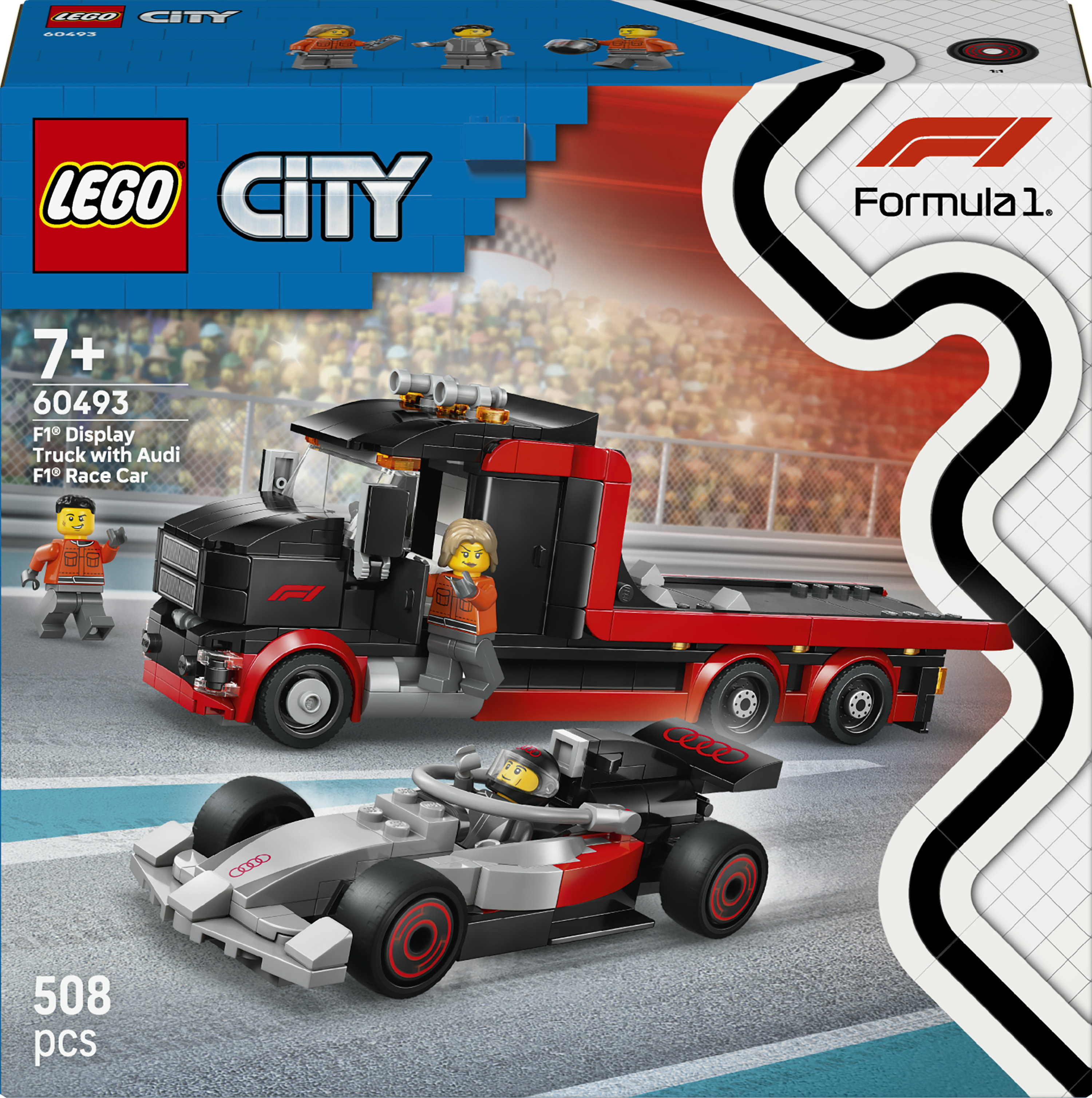 Lego City 60493 Formule 1 Displaytruck met Audi F1 Racewagen