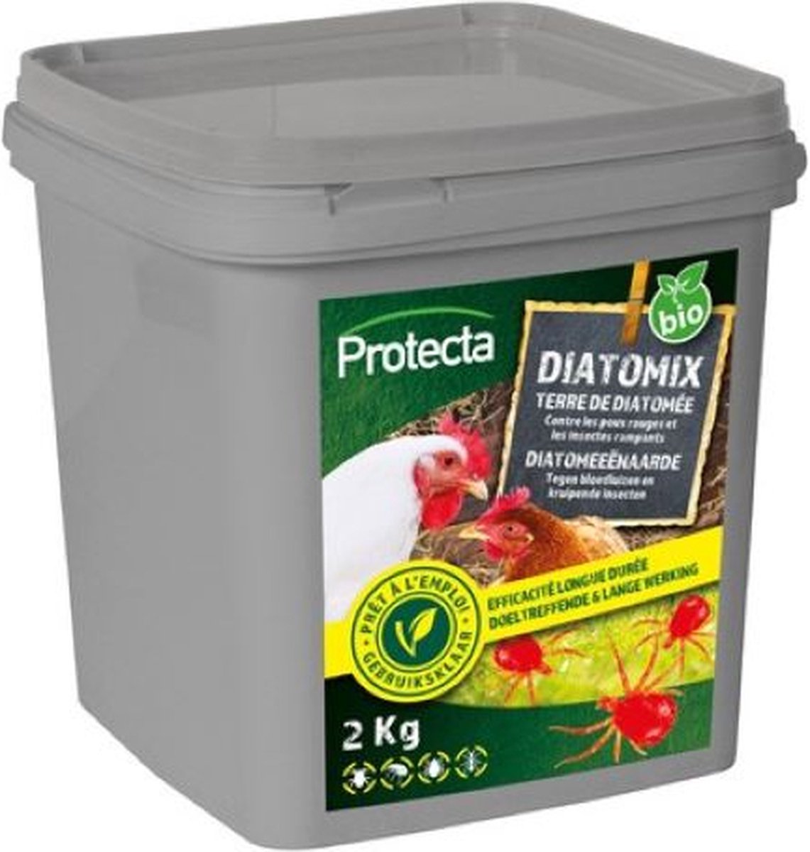 Protecta Diatomix Diamotee 2kg tegen Bloedluizen op Kippen en Vogels