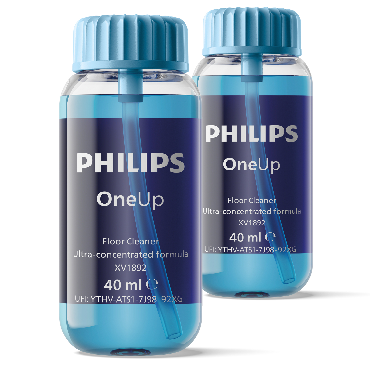 Philips OneUp Elektrische Dweil Floor Cleaner Vloeistof 2 flessen 40 ml Philips OneUp Elektrische Dweil Floor Cleaner Vloeistof 2 flessen 40 ml