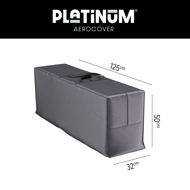 Aerocover opbergtas voor tuinkussens 125x32x50cm - ademende stof