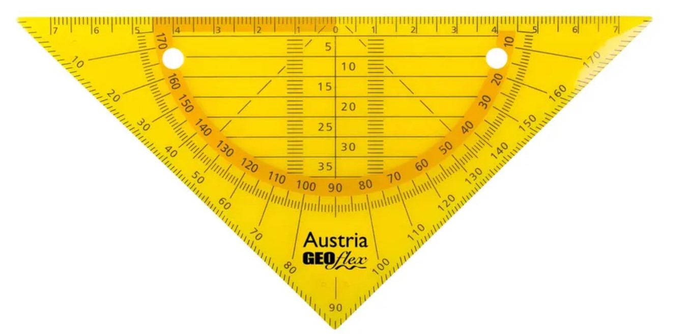 Aristo Geodriehoek Geoflex 14cm Flexibel Neon Oranje