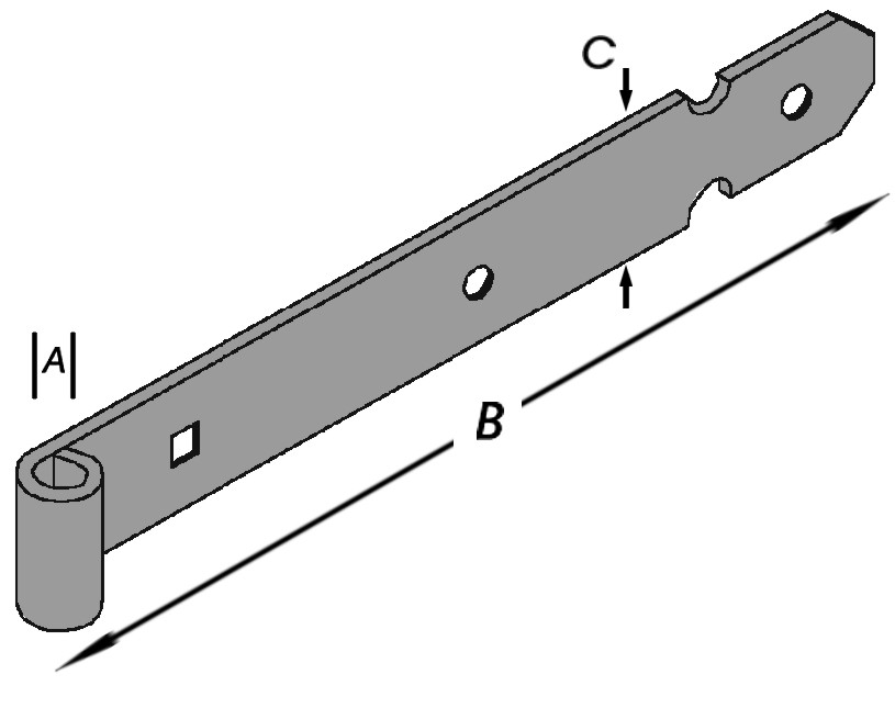 Pacostar Draailuikhengen Zwaar Zwart 16x500 mm