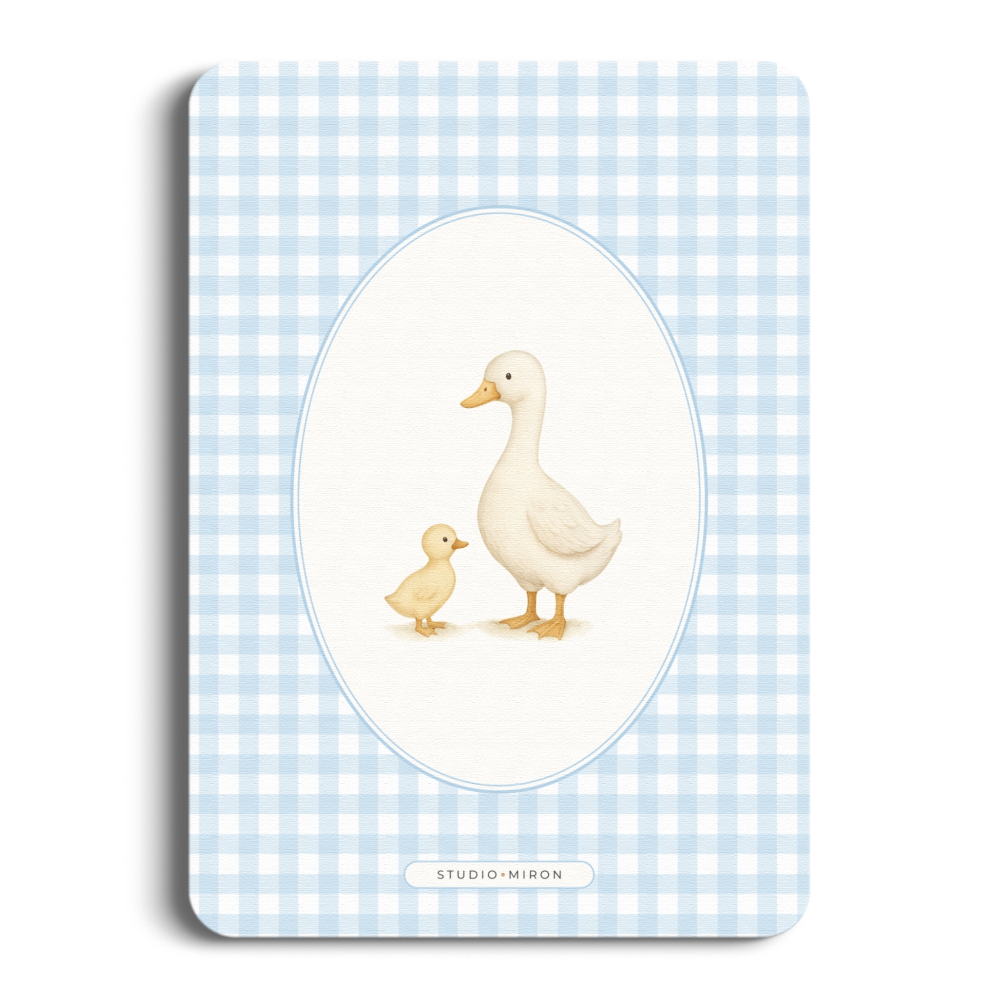 Studio Miron Wenskaart Wens voor de Ouders Gingham Blauw - 10 stuks