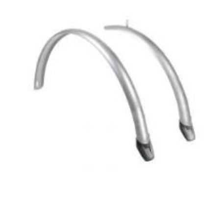Spatbordset Kunststof 28" Zilvergrijs 45 mm Breed