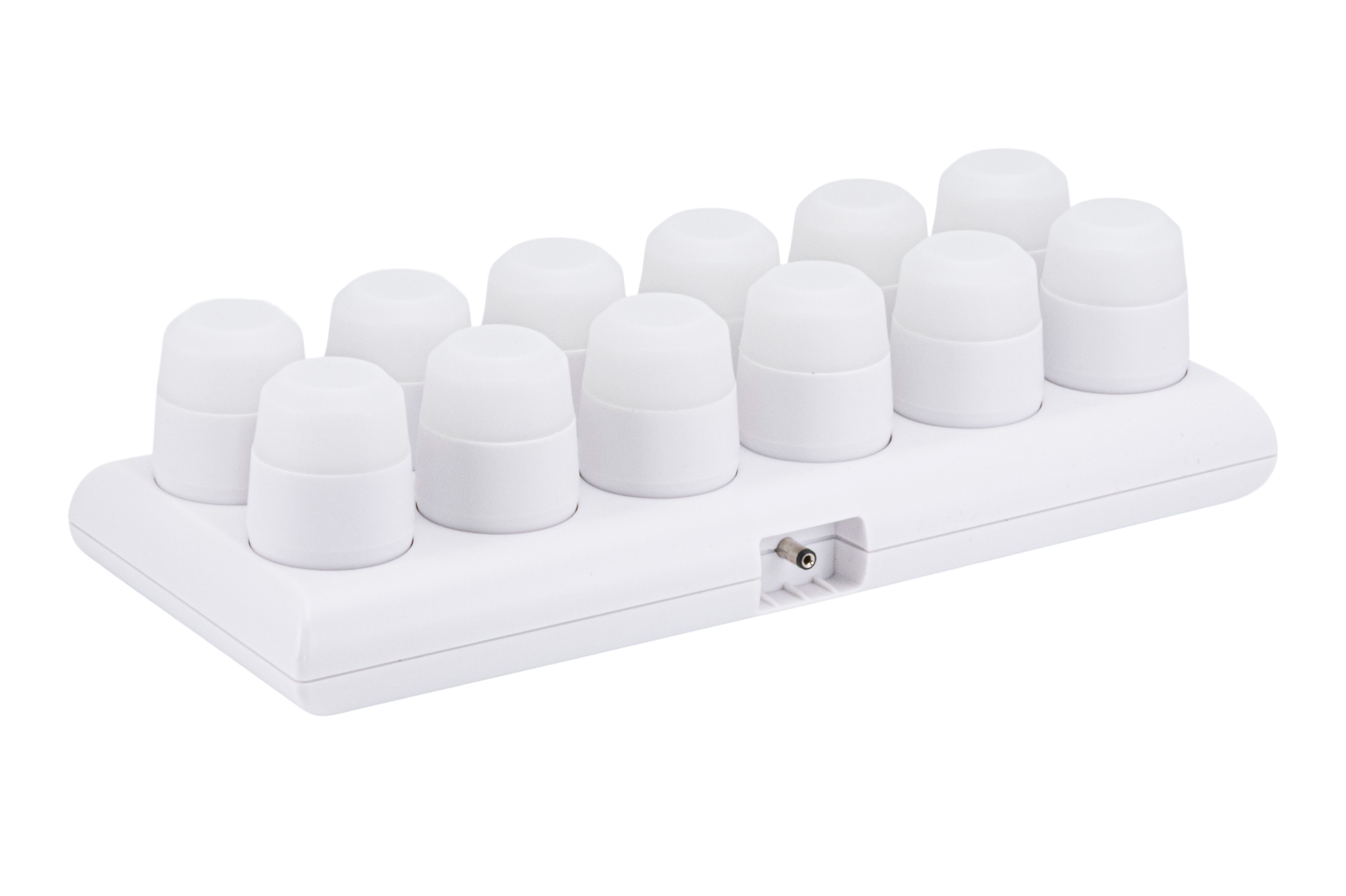 Securit Theelicht LED Multicolor set 12 stuks - Wit - Oplaadbaar - met Afstandsbediening