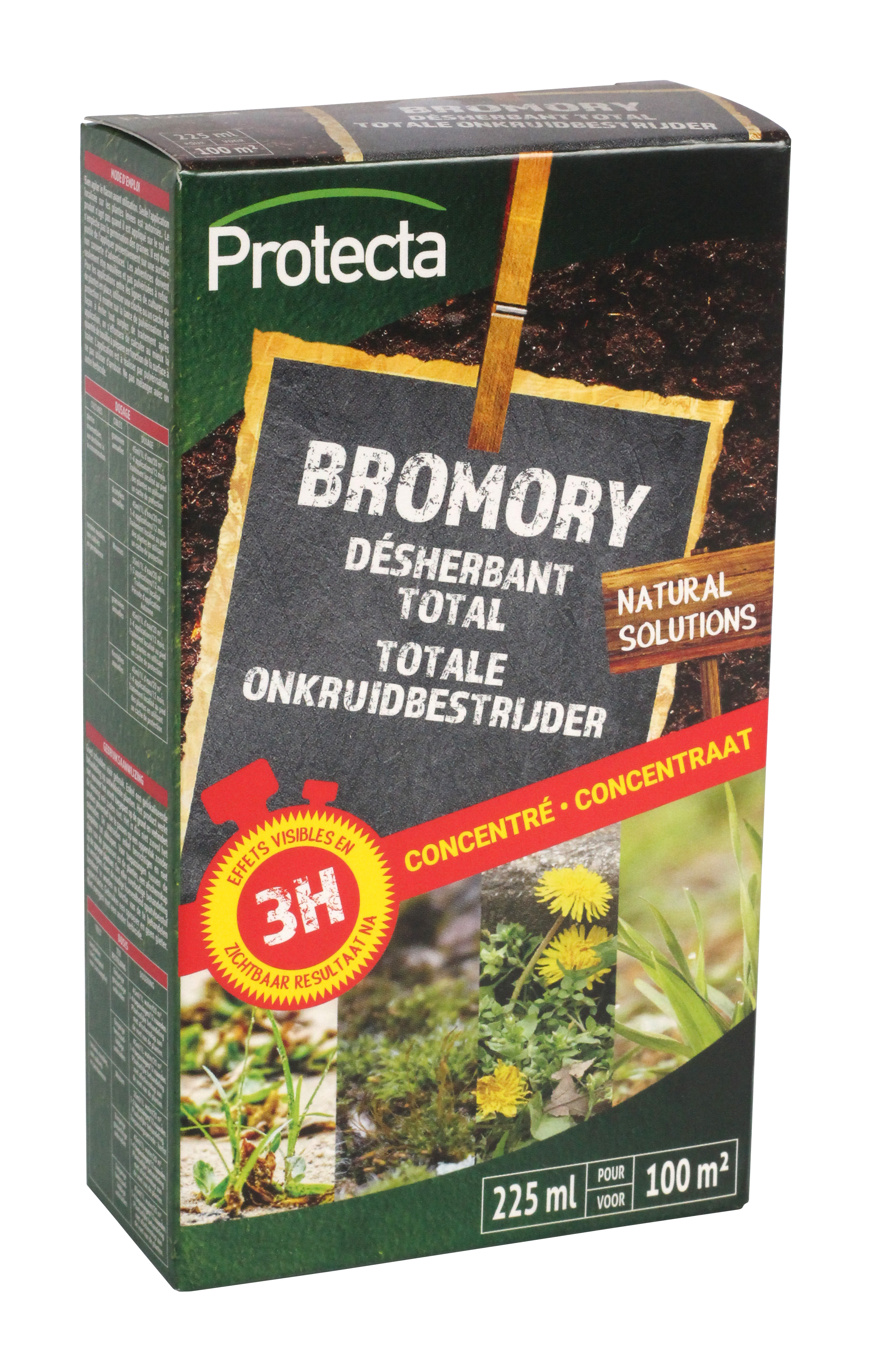 Protecta Bromory Totaalherbicide 225 ml doodt Onkruid en Mos - 500g/l Pelargon
