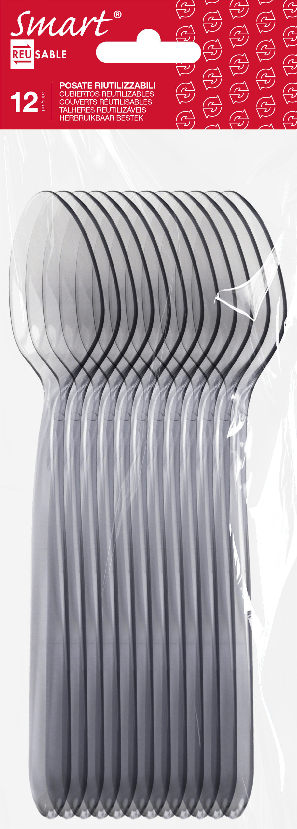 JMG Lepel Hebruikbaar Grijs 12 stuks