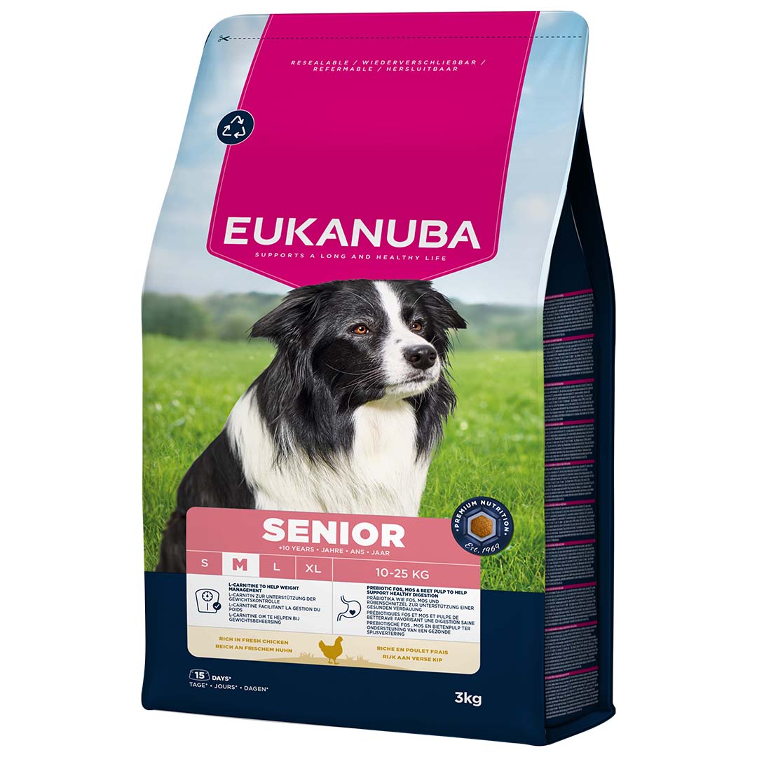 Eukanuba Hondenvoer Senior Medium Kip 3 kg