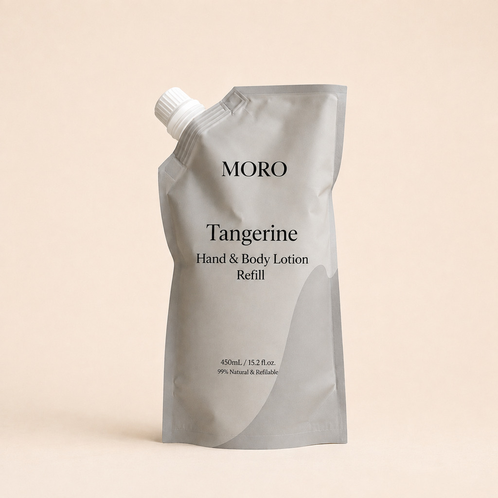 Moro Navulling Hand & Body Lotion Tangerine & Saffron 25g - Poeder tot Gel - voor 500ml