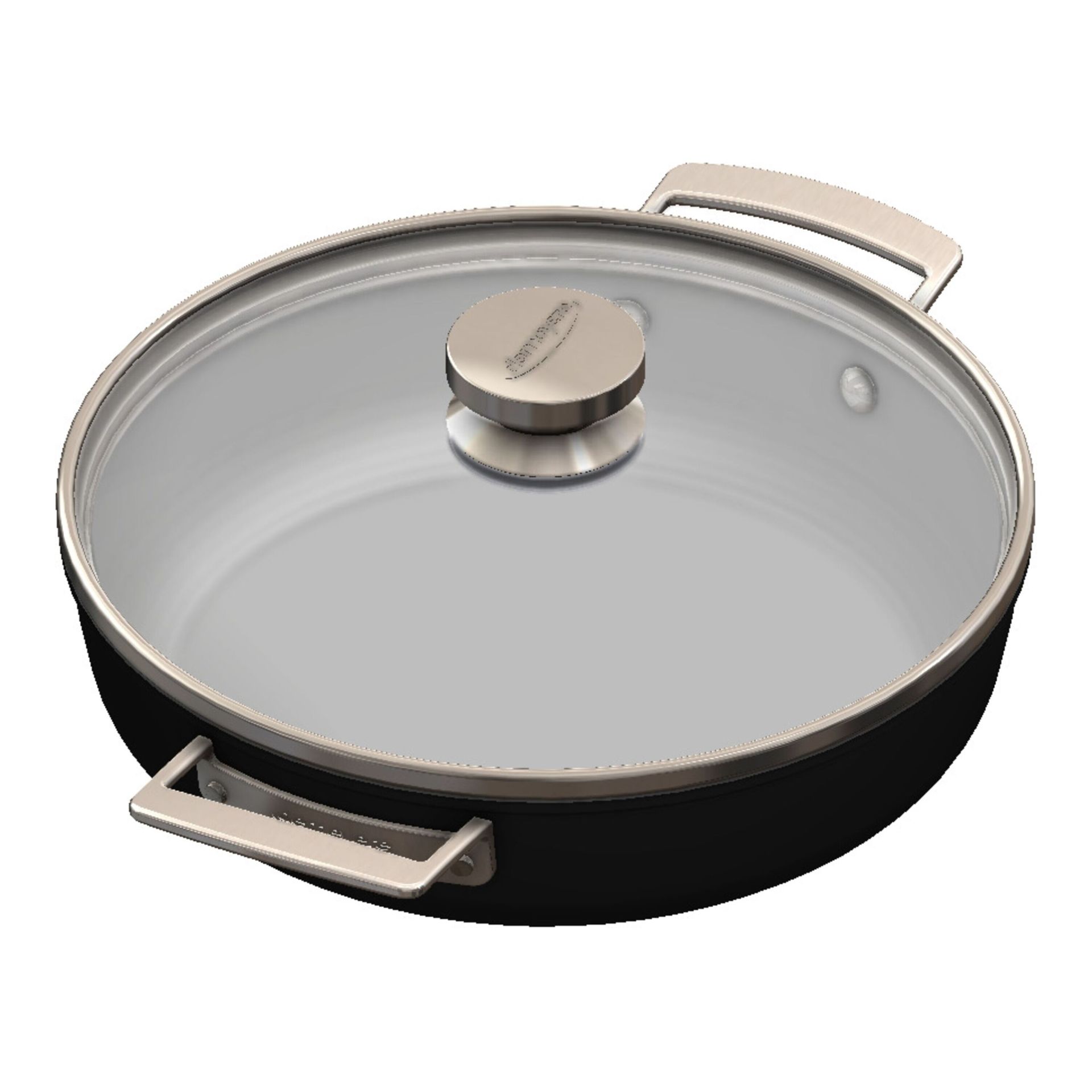 Demeyere Sauteerpan Alu Plus 3 Ceraforce 28cm met Glasdeksel - Keramische Antikleef - alle Vuren