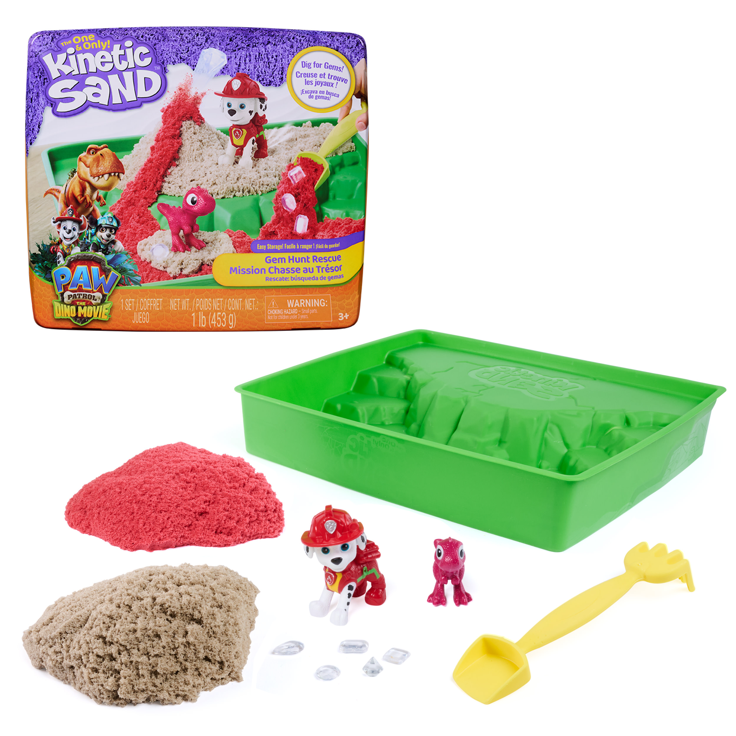 Kinetic Sand - Paw Patrol The Dino Movie - Sandbox Playset