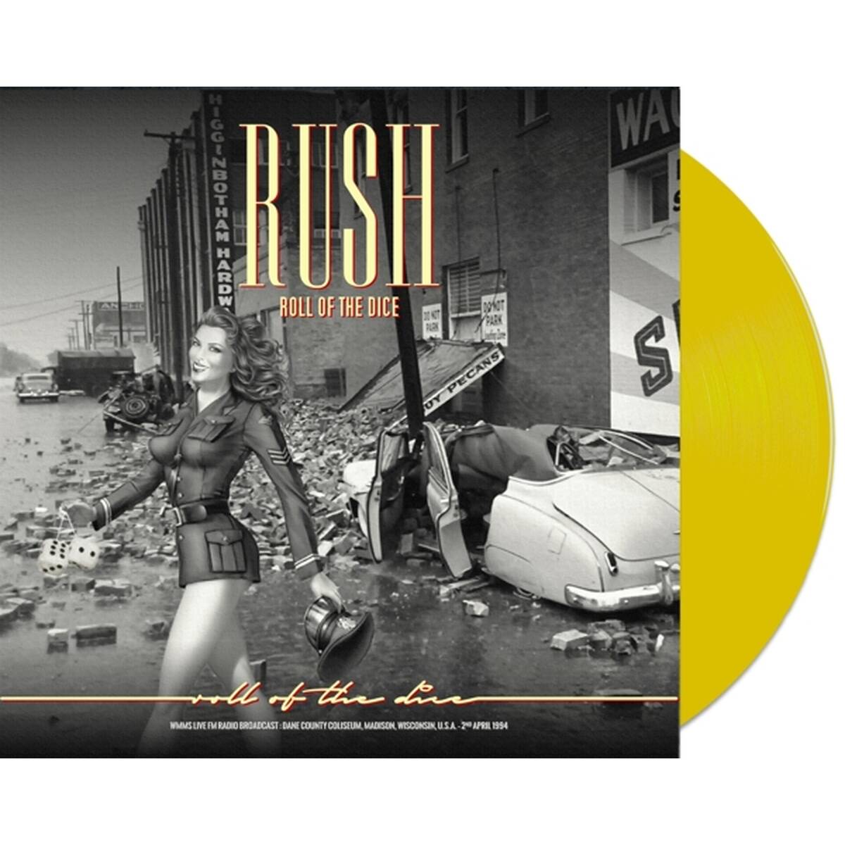 Rush - Roll of The Dice LP Yellow Vinyl Edition